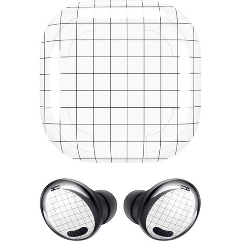 White Grid Galaxy Buds Pro Skin